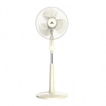 WALTON Pedestal Fan 400mm Butterfly Cream White